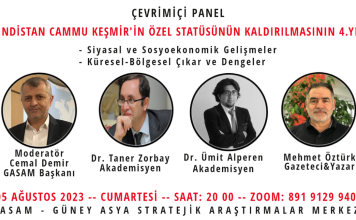 Hindistan Cammu Keşmir’in Özel Statüsünün Kaldırılmasının 4. Yılı